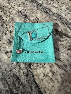 Tiffany & Co. Elsa Peretti Bean Necklace with Original Tiffany Pouch